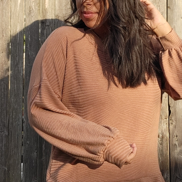 KEEPING IT REAL NUDE PEACH TUNIC TOP - Picture 8 of 11